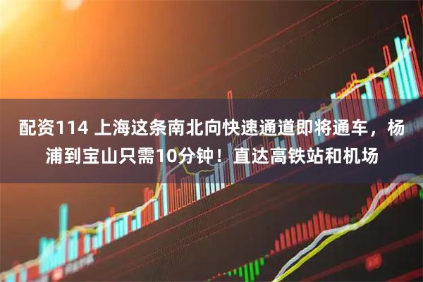 配资114 上海这条南北向快速通道即将通车，杨浦到宝山只需10分钟！直达高铁站和机场